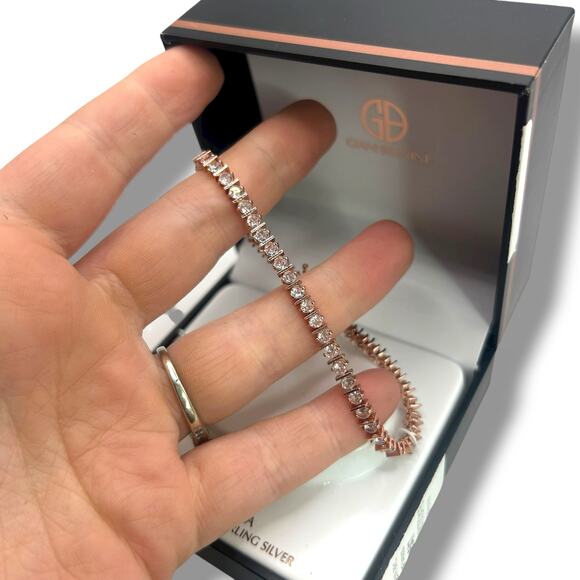 Giani Bernini Cubic Zirconia Tennis Bracelet 18k Rose Gold-Plate Sterling Silver - Picture 4 of 11